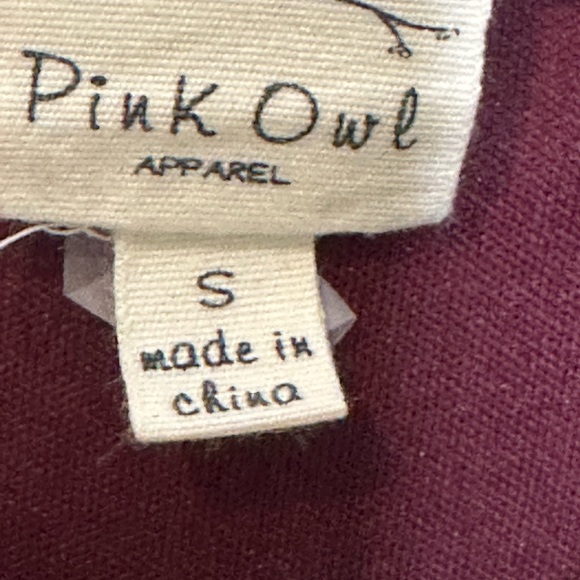 Pink Owl Maroon and White Patterned Midi Dress - Picture 7 of 7